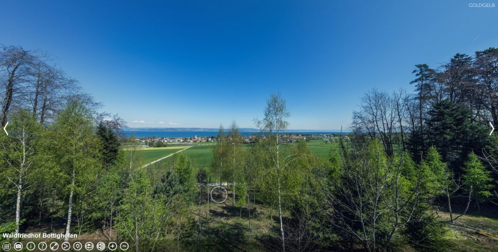 360 Grad Fotografie / Virtual Reality: Waldfriedhof Bottighofen